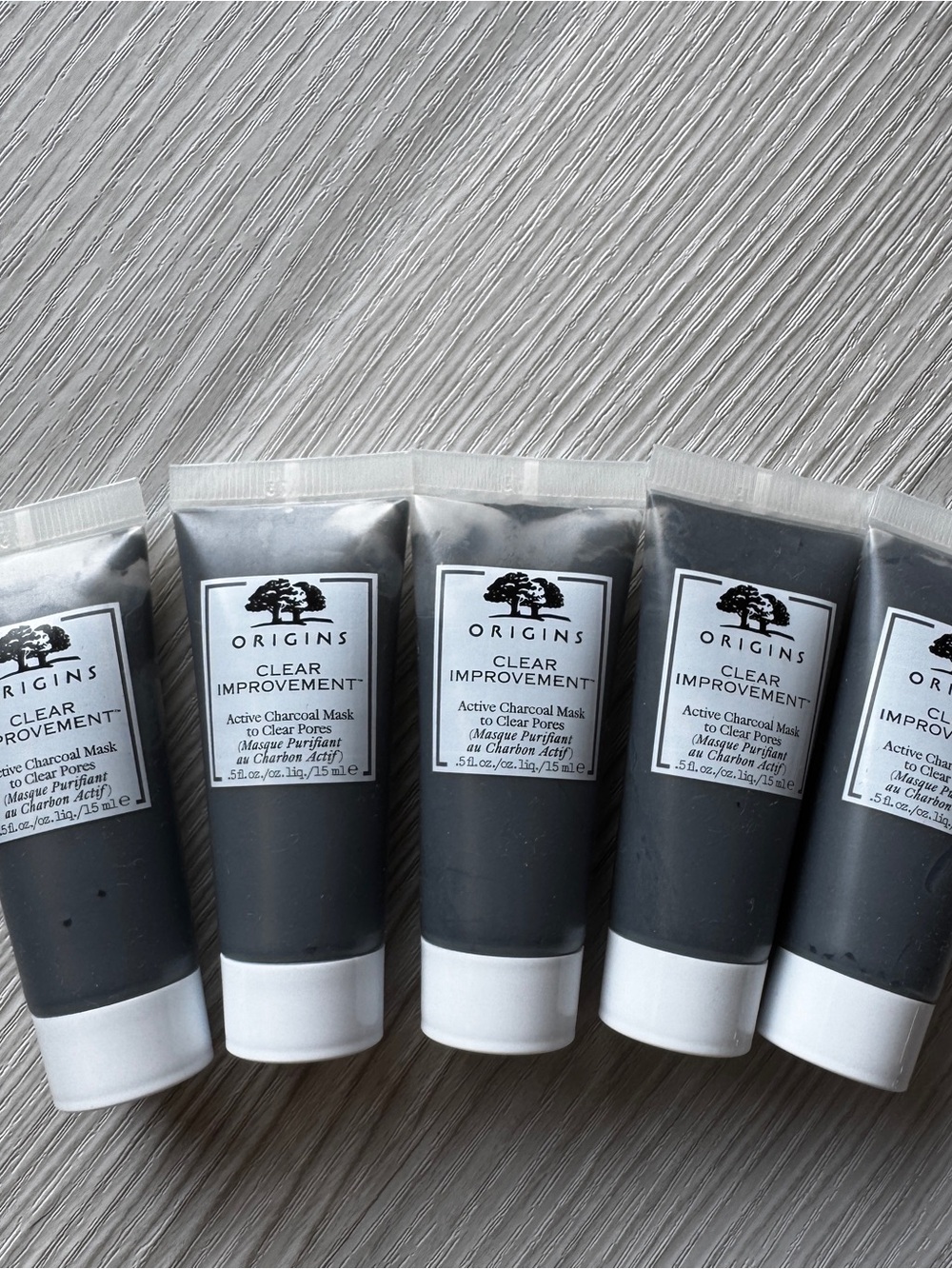 5 x Origins Clear Improvement Active Charcoal Mask to Clear Pores 15ml Each